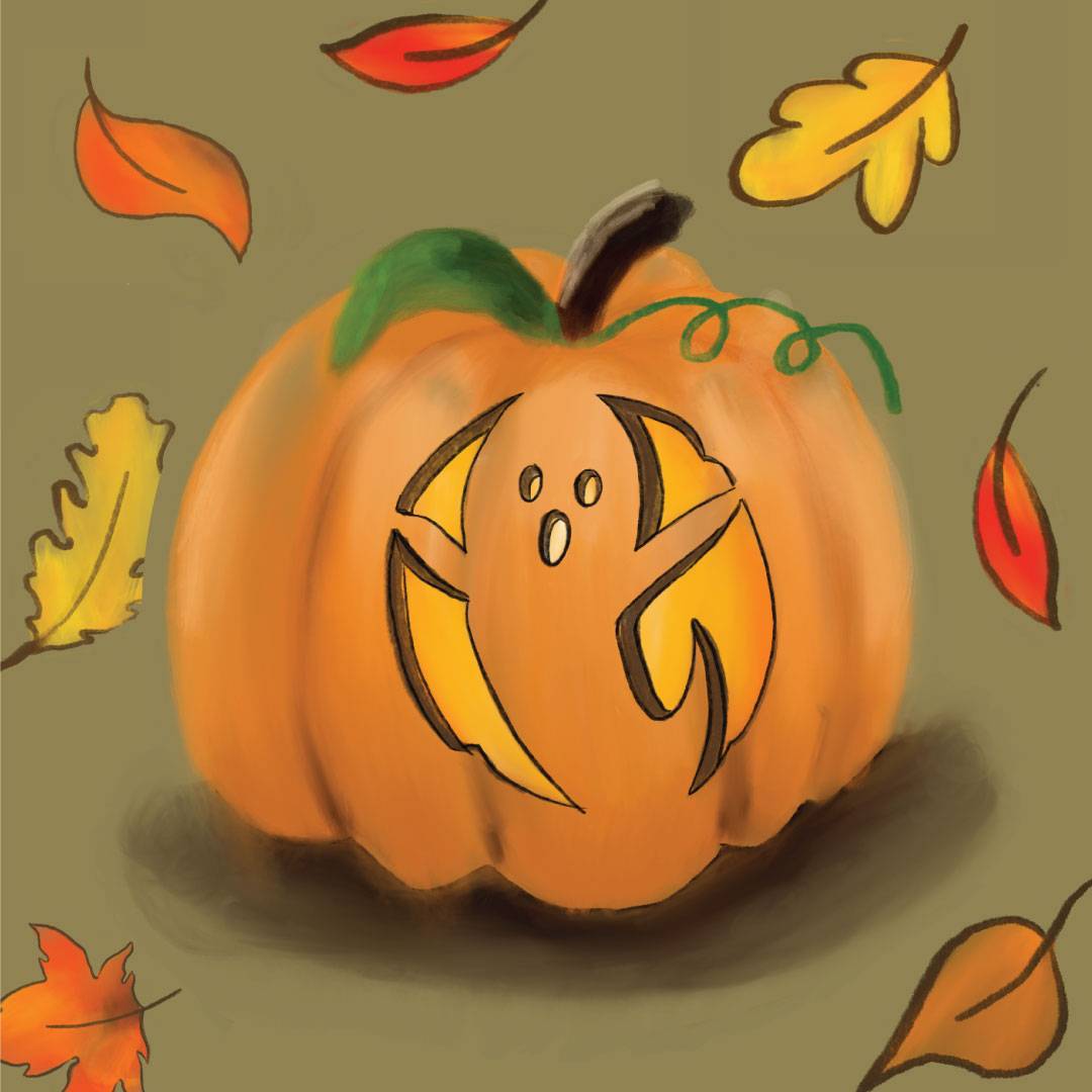 Ghost Pumpkin Stencil